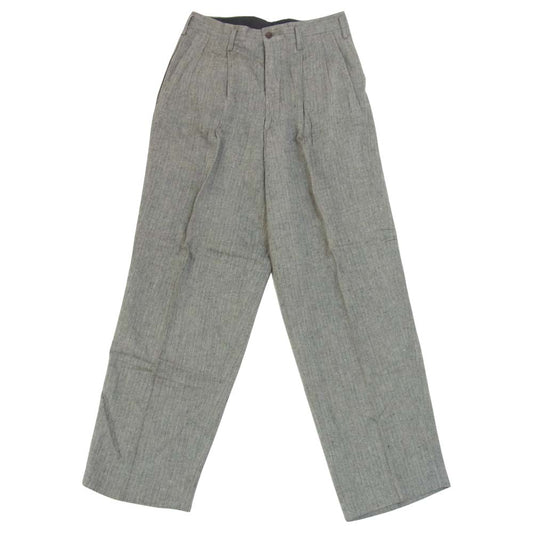Yohji Yamamoto ヨウジヤマモト Y's for men ワイズフォーメン レーヨン混 ヘリンボーン 2タック パンツ グレー系 M【中古】