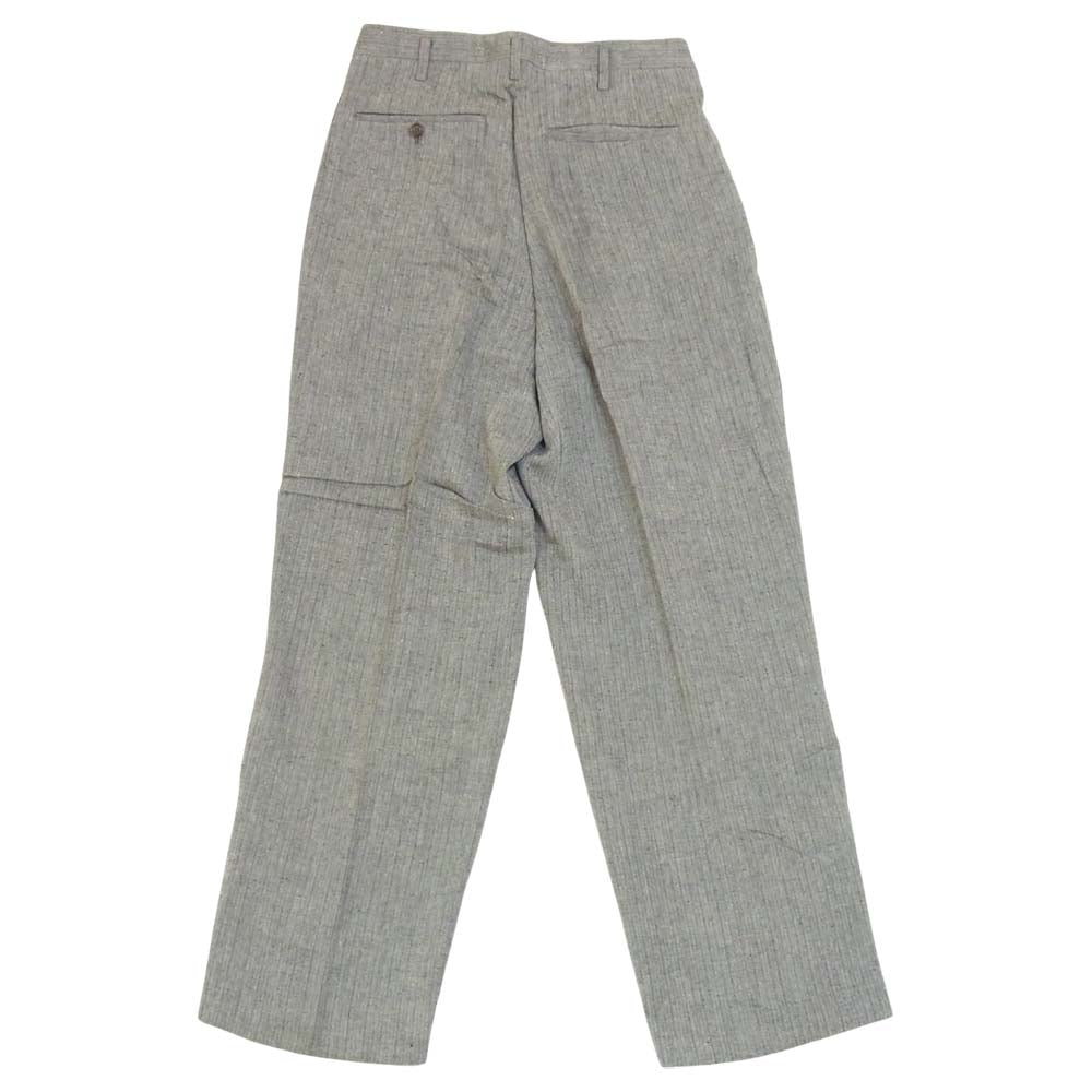 Yohji Yamamoto ヨウジヤマモト Y's for men ワイズフォーメン レーヨン混 ヘリンボーン 2タック パンツ グレー系 M【中古】