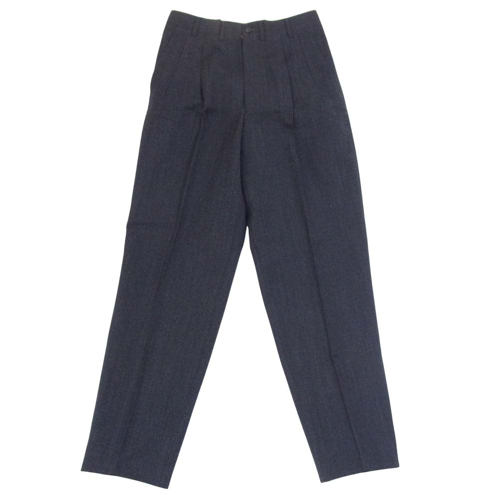 Yohji Yamamoto ヨウジヤマモト COSATUME'D HOMME コスチュームドオム ウール混 ストライプ 2タック パンツ 青黒系 S【中古】