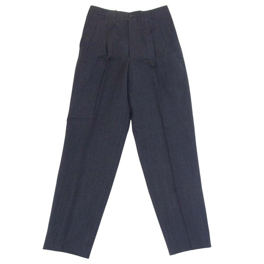 Yohji Yamamoto ヨウジヤマモト COSATUME'D HOMME コスチュームドオム ウール混 ストライプ 2タック パンツ 青黒系 S【中古】