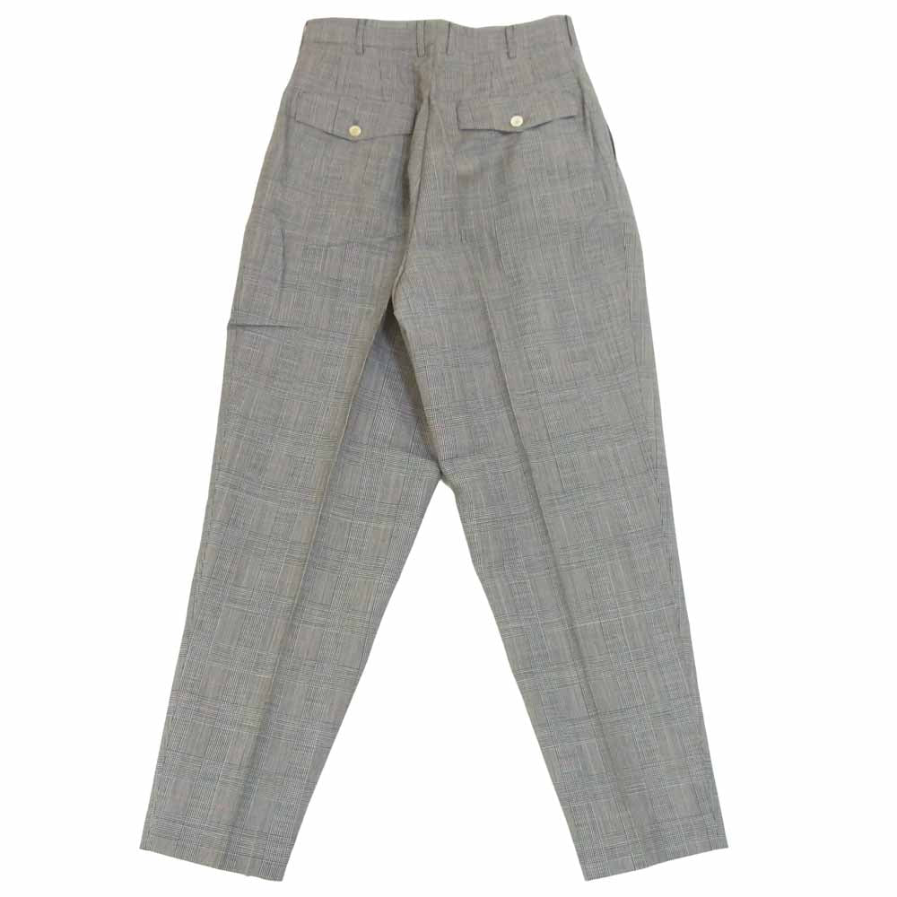 Yohji Yamamoto ヨウジヤマモト COSATUME'D HOMME コスチュームドオム リネン グレンチェック 2タック パンツ グレー系 S【中古】