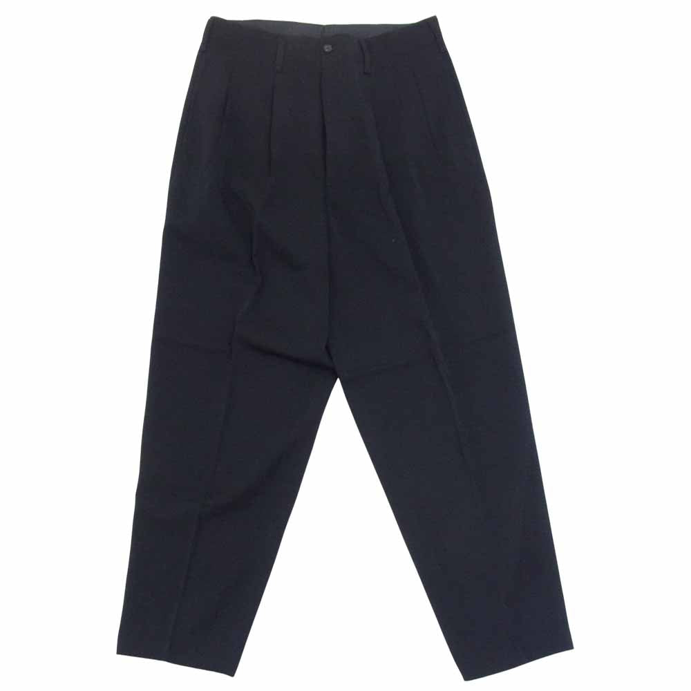 Yohji Yamamoto ヨウジヤマモト POUR HOMME プールオム ウールトロ 2タック パンツ ブラック系 M【中古】