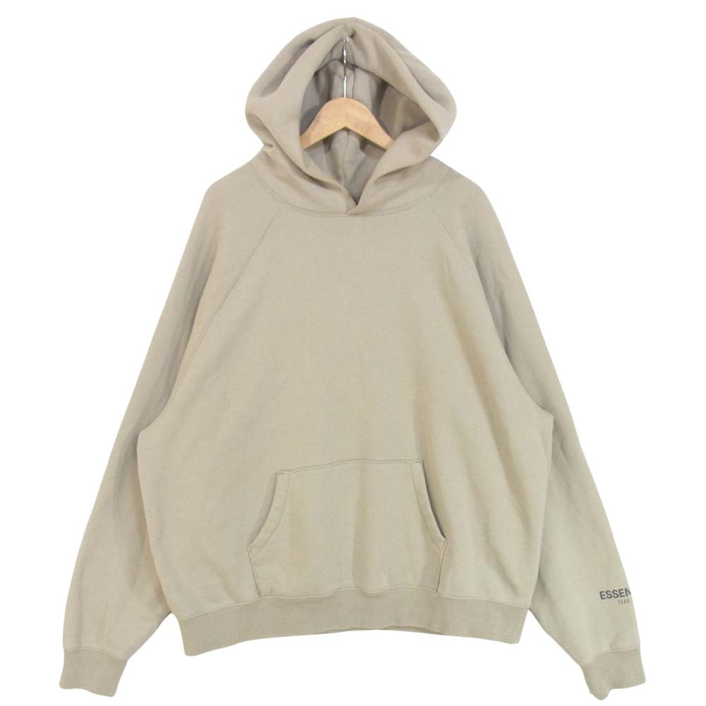 FEAR OF GOD フィアオブゴッド Essentials エッセンシャルズ CORE PULL OVER HOODIE パーカー グレージュ系 L【中古】