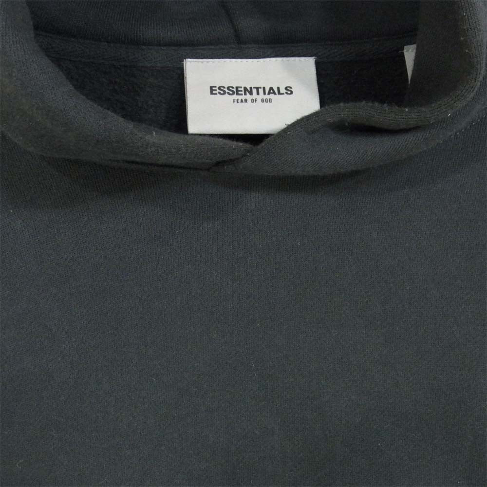FEAR OF GOD フィアオブゴッド Essentials エッセンシャルズ フロント ロゴ パーカー ブラック系 XL【中古】