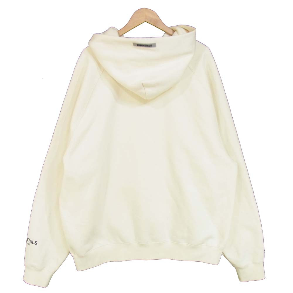 FEAR OF GOD フィアオブゴッド Essentials エッセンシャルズ フロント ロゴ パーカー オフホワイト系 XL【中古】