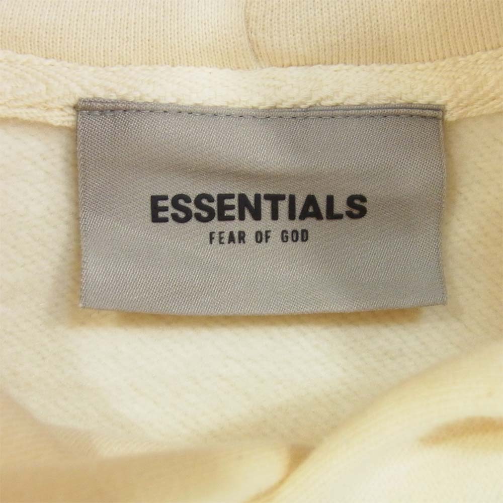 FEAR OF GOD フィアオブゴッド Essentials エッセンシャルズ フロント ロゴ パーカー オフホワイト系 XL【中古】