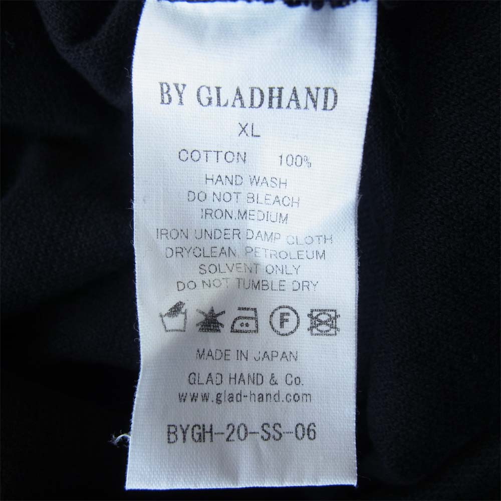BY GLADHAND バイグラッドハンド BYGH-20-SS-06 ISLAND H/S BOAT NECK ジャガード パイル ボートネック カットソー ブラック系 XL【中古】