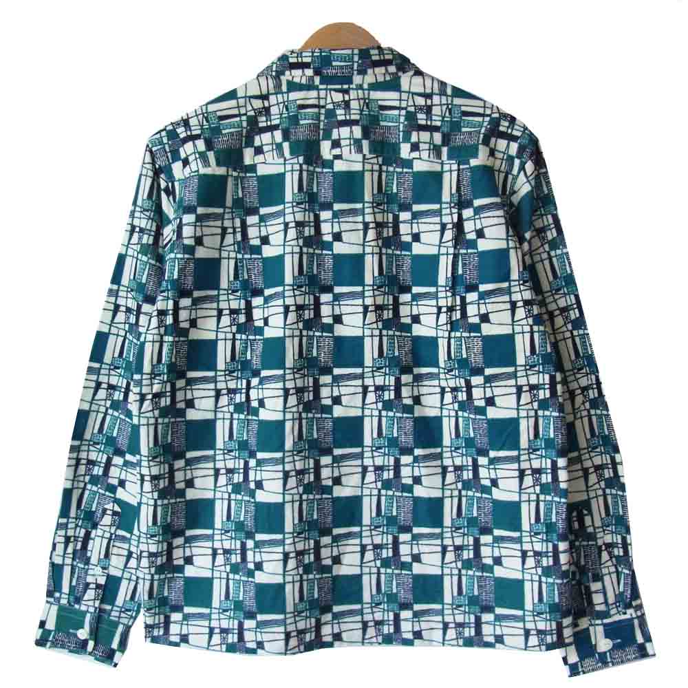 The Stylist Japan ザスタイリストジャパン 総柄 オープンカラー 開襟 シャツ グリーン系 XL【中古】