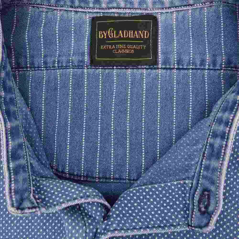 BY GLADHAND バイグラッドハンド BYGH-16-AW-21 GOOD FATHER 長袖 シャツ インディゴブルー系 XL【中古】