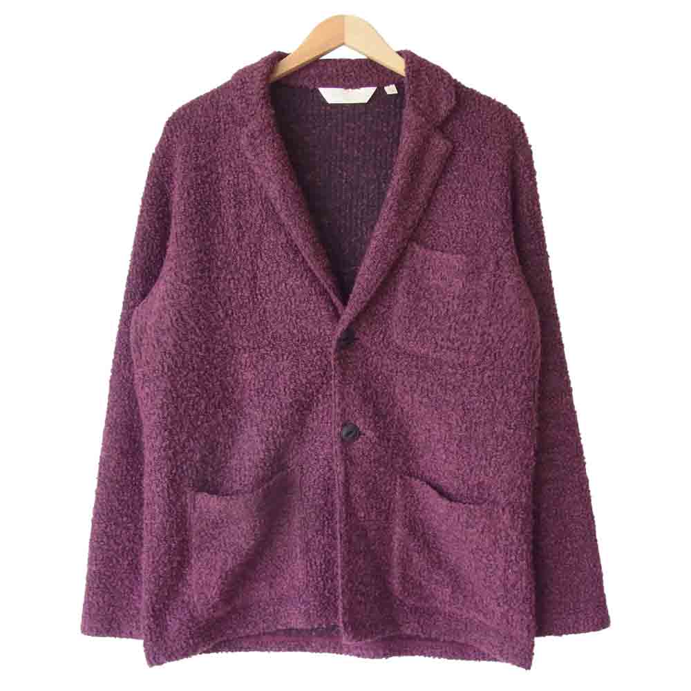 The Stylist Japan ザスタイリストジャパン BOUQUET KNIT JACKET ブークレ ニット ジャケット ワインレッド系 L【中古】