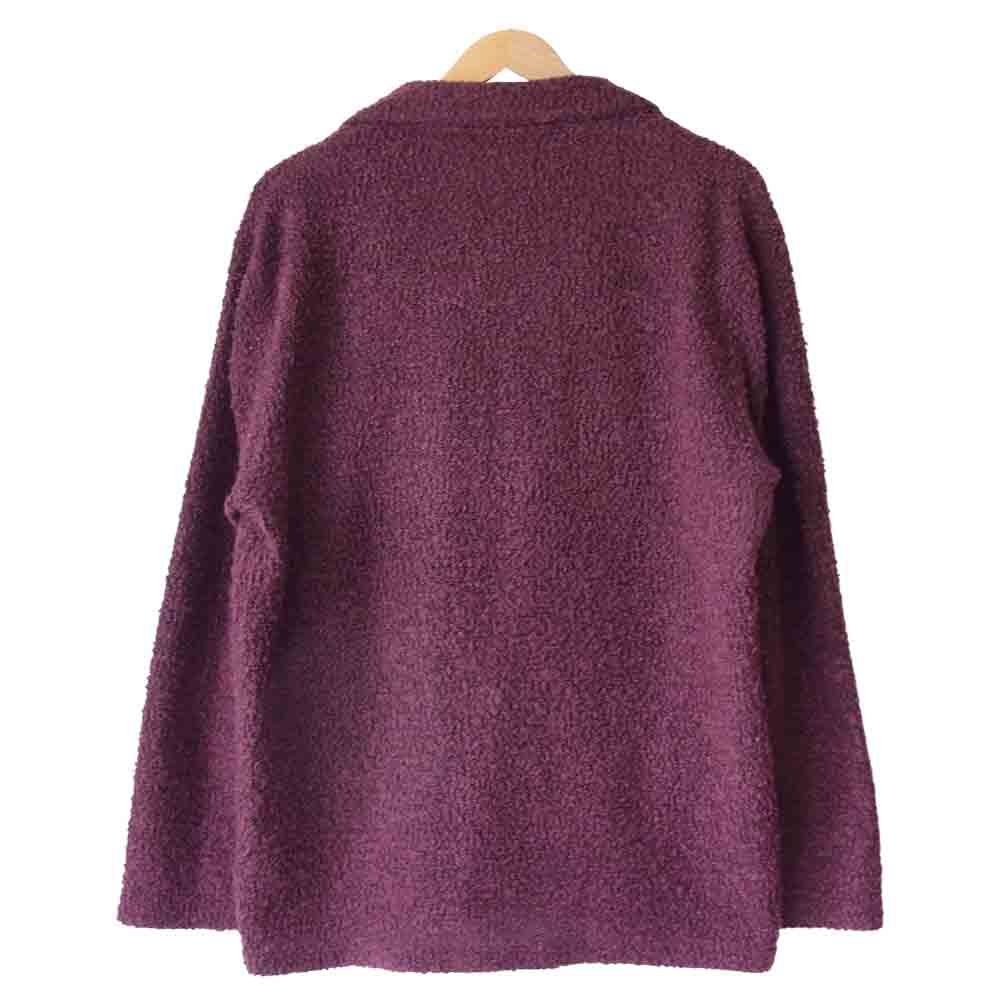 The Stylist Japan ザスタイリストジャパン BOUQUET KNIT JACKET ブークレ ニット ジャケット ワインレッド系 L【中古】