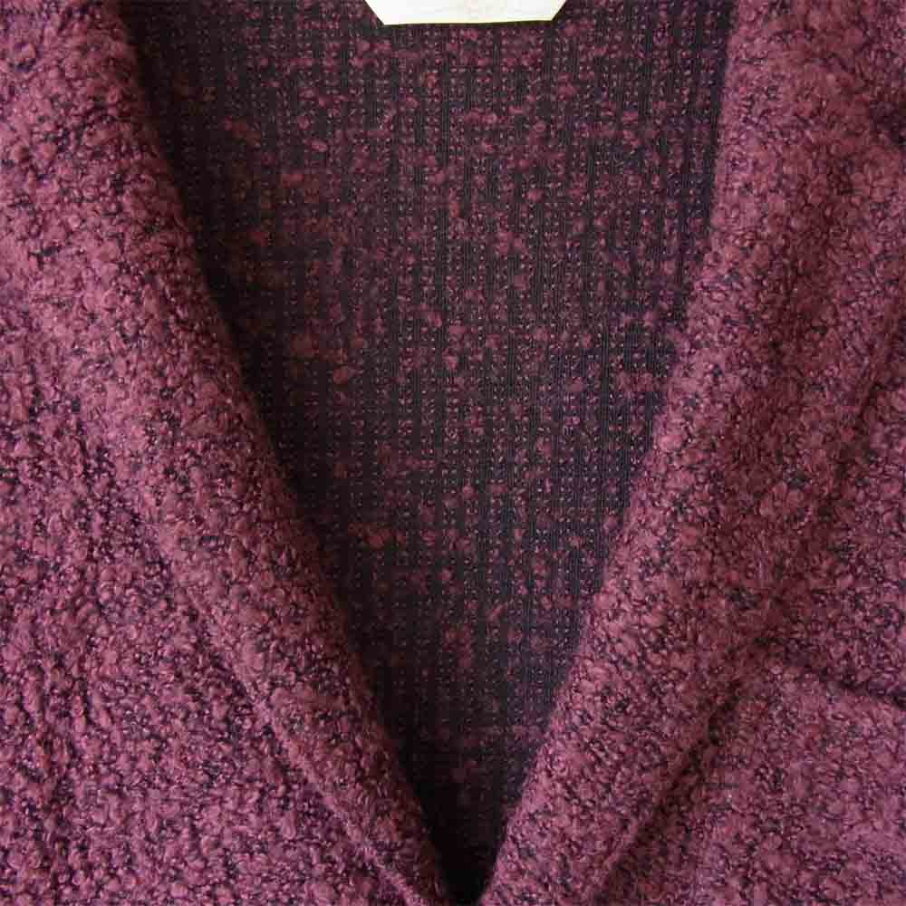 The Stylist Japan ザスタイリストジャパン BOUQUET KNIT JACKET ブークレ ニット ジャケット ワインレッド系 L【中古】