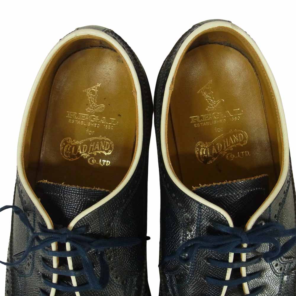 GLADHAND & Co. グラッドハンド 653 REGAL リーガル AMERICAN BROGUE SHOES アメリカン ブローグ シューズ ダークネイビー系 27.5cm【中古】