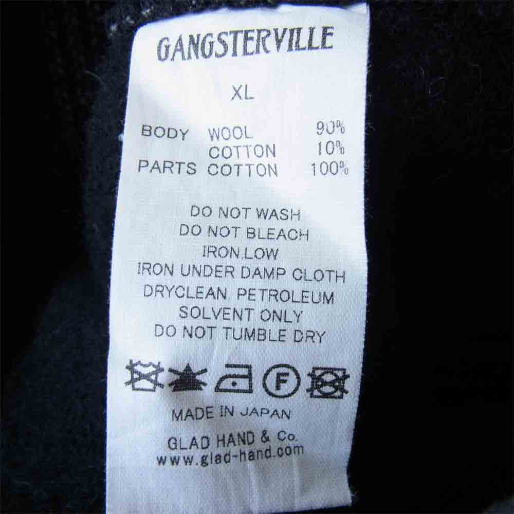 GANGSTERVILLE ギャングスタービル GSV-17-AW-11 THUG BEACH JACKET ウール ビーチクロス ジャケット ブラック系 XL【中古】