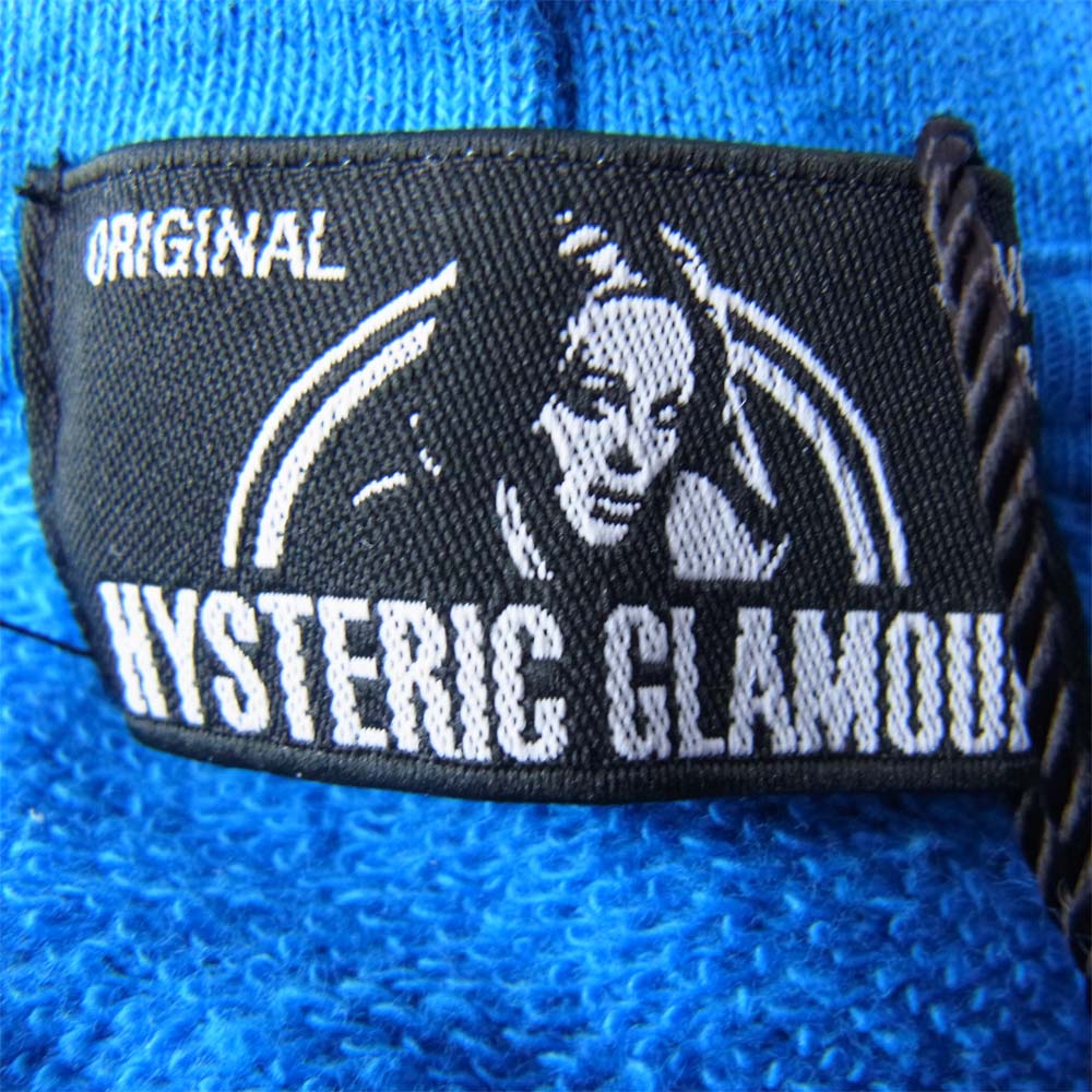 HYSTERIC GLAMOUR ヒステリックグラマー 0153CF02 ガール プリント ジップ パーカー ブルー系 F【新古品】【未使用】【中古】