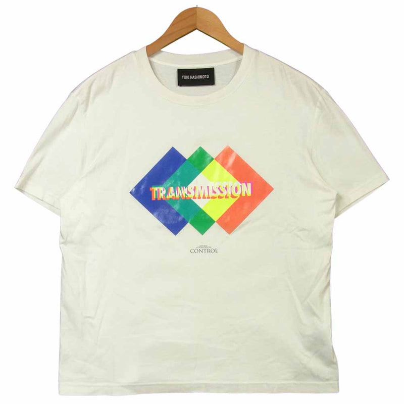 ユウキハシモト TRANSMISSION T SHIRT 半袖 Tシャツ コットン 日本製 ホワイト系【中古】