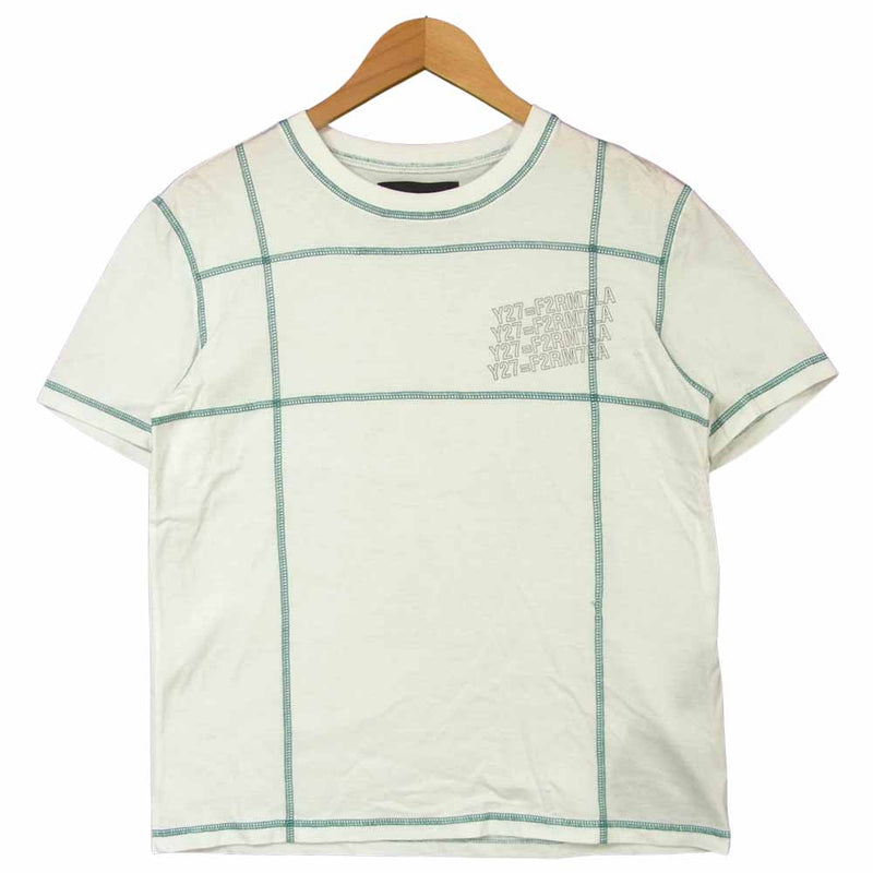 ユウキハシモト GRID T SHIRT グリッド 半袖 Tシャツ コットン 日本製 ホワイト系 S【中古】