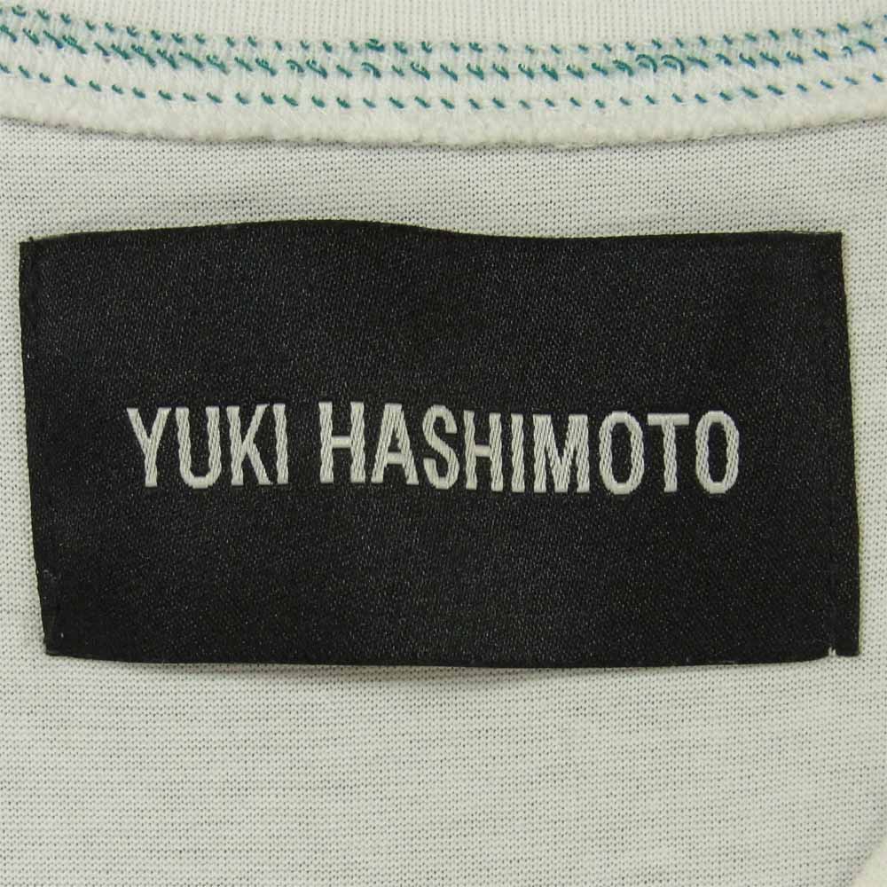 ユウキハシモト GRID T SHIRT グリッド 半袖 Tシャツ コットン 日本製 ホワイト系 S【中古】