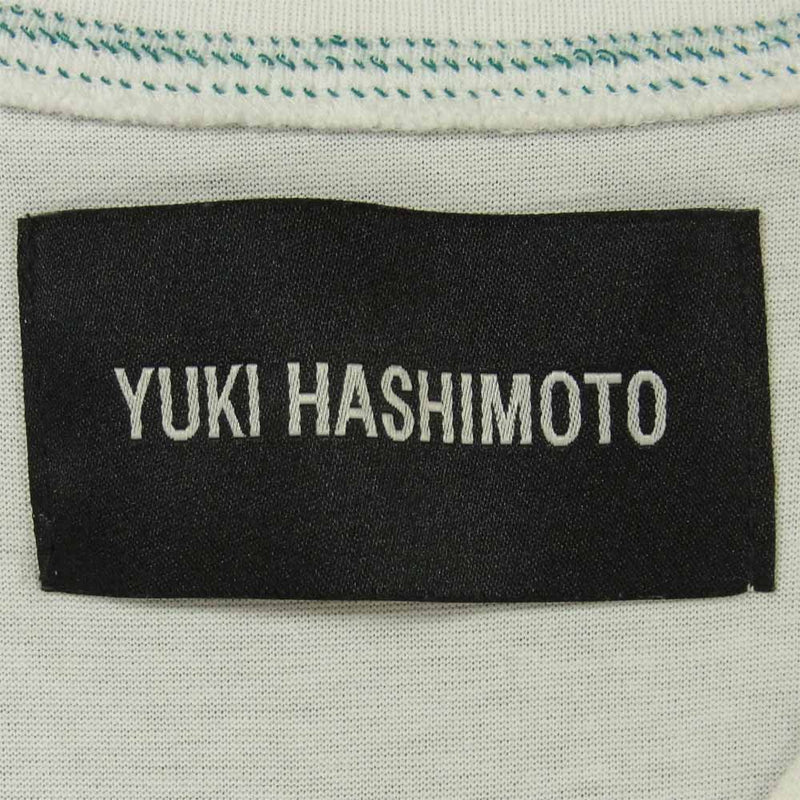 ユウキハシモト GRID T SHIRT グリッド 半袖 Tシャツ コットン 日本製 ホワイト系 S【中古】