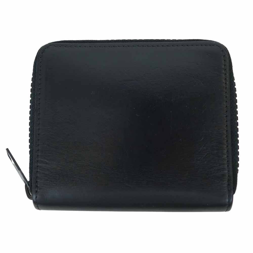 MAISON MARGIELA メゾンマルジェラ S55UI0197 ラウンドファスナー 二つ折り 財布 ブラック系【中古】