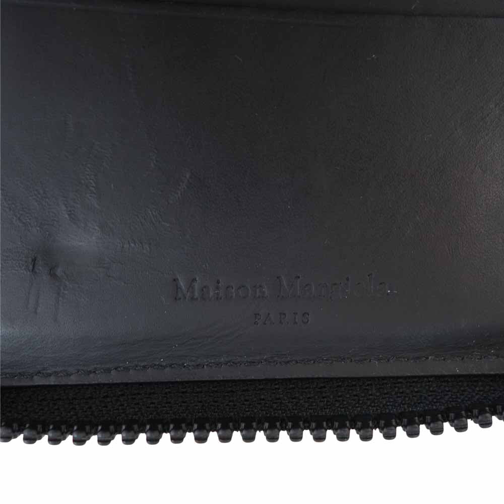 MAISON MARGIELA メゾンマルジェラ S55UI0197 ラウンドファスナー 二つ折り 財布 ブラック系【中古】