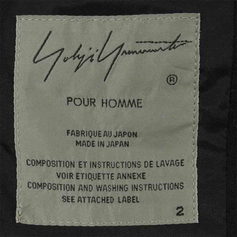 Yohji Yamamoto ヨウジヤマモト 17AW HK-J36-120 POUR HOMME プールオム 袖山ハンドステッチ 侍 ジャケット ブラック系 2【中古】