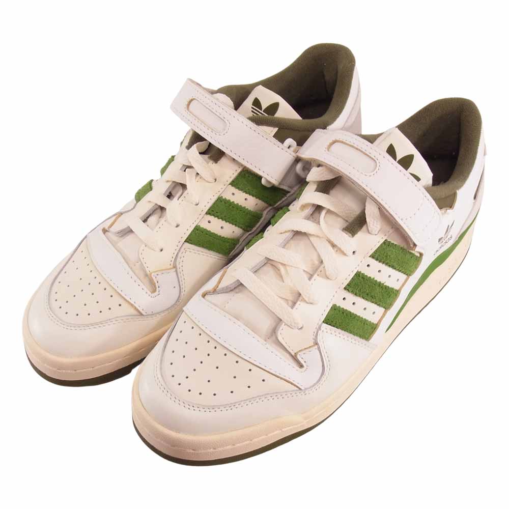 adidas アディダス 21SS FY8683 FORUM 84 LOW フォーラム 84 ロー スニーカー ホワイト系 モスグリーン系 28.5ｃｍ【中古】