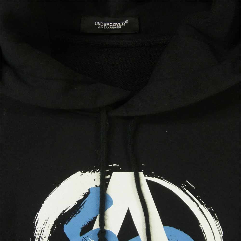 UNDERCOVER アンダーカバー UCZ4893-5 HOODIE 和 A プルオーバー パーカー コットン 日本製 ブラック系【中古】