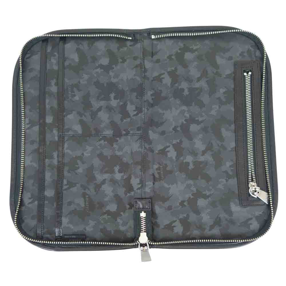 aniary アニアリ Antique Leather Clutch Bag アンティーク レザー クラッチバッグ ブラック系【中古】