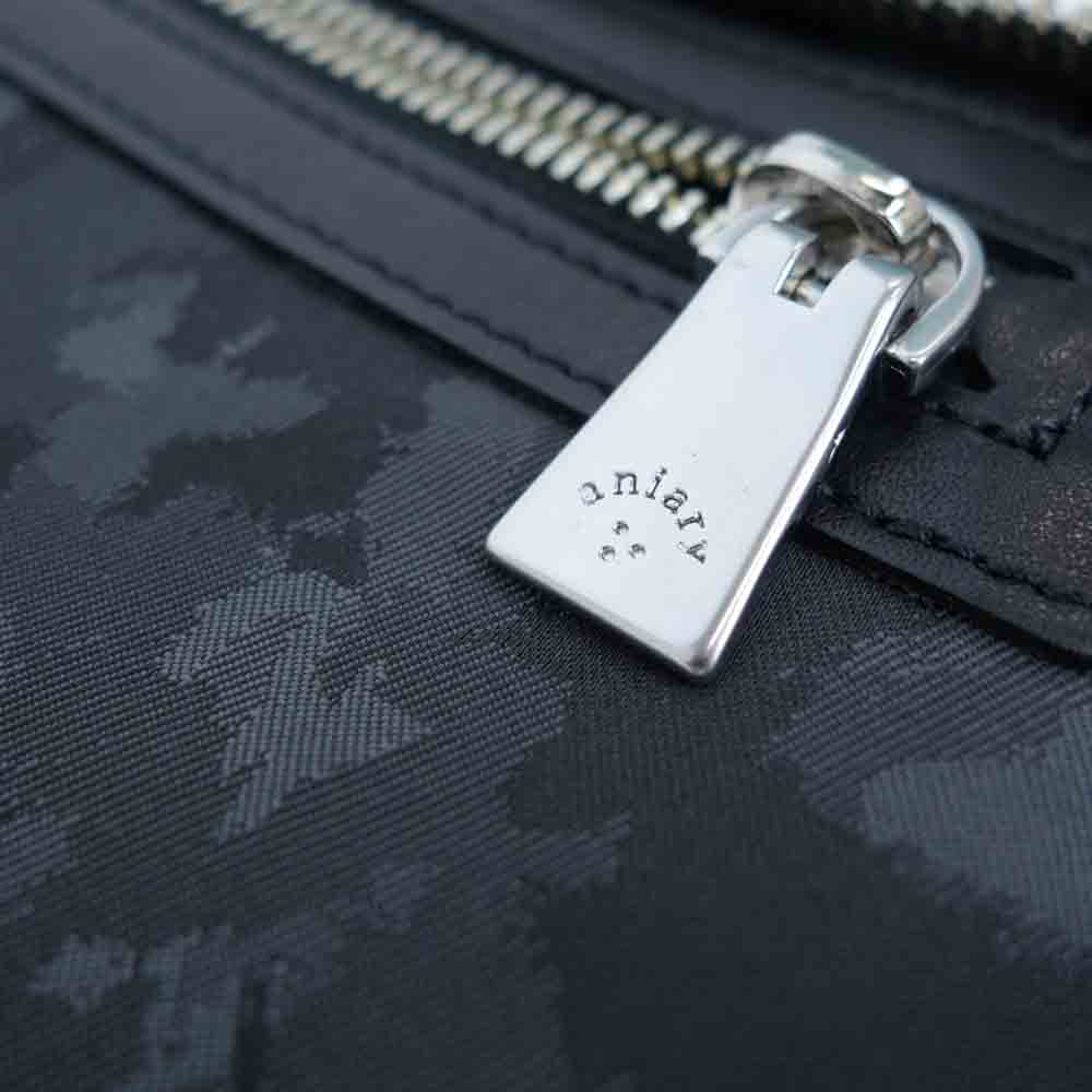 aniary アニアリ Antique Leather Clutch Bag アンティーク レザー クラッチバッグ ブラック系【中古】
