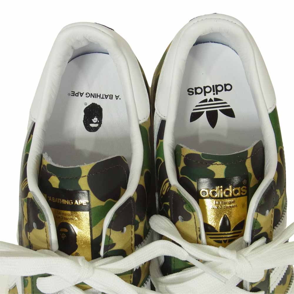 A BATHING APE アベイシングエイプ ADIDAS アディダス GZ8981 SUPERSTAR 80S スーパースター スニーカー グリーン系 26.5cm【新古品】【未使用】【中古】