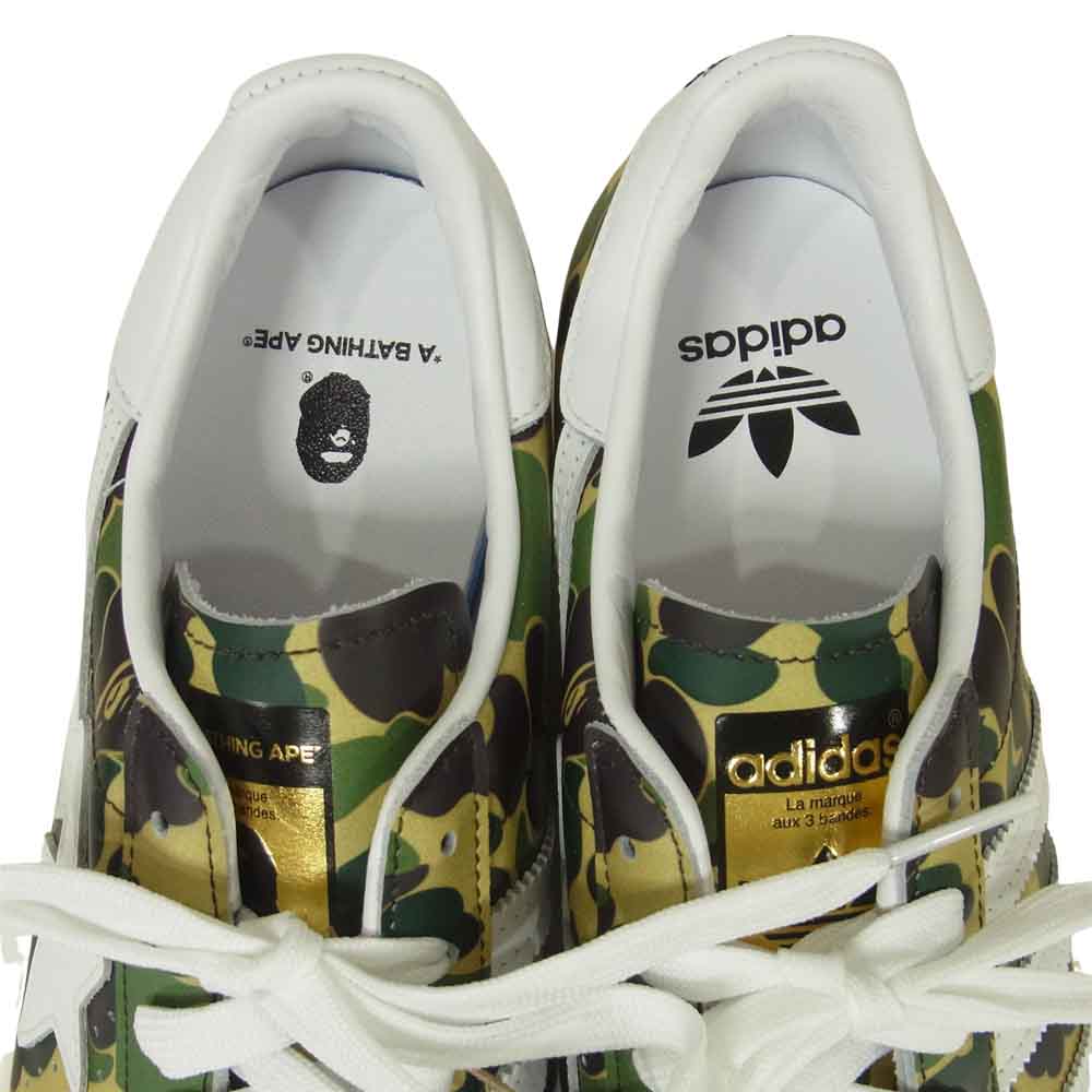 A BATHING APE アベイシングエイプ ADIDAS アディダス GZ8981 SUPERSTAR 80S スーパースター スニーカー グリーン系 26cm【新古品】【未使用】【中古】