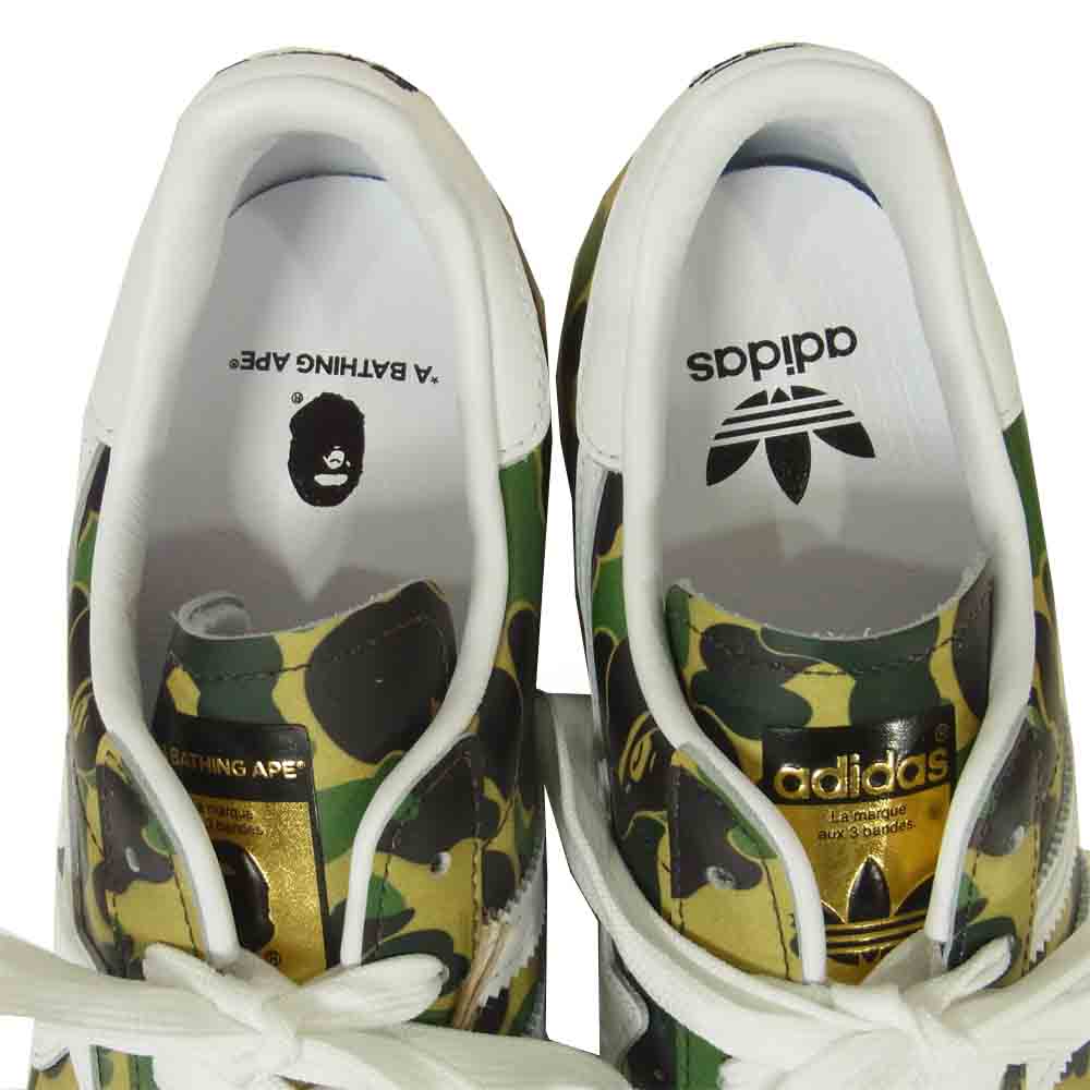 A BATHING APE アベイシングエイプ ADIDAS アディダス GZ8981 SUPERSTAR 80S スーパースター スニーカー グリーン系 26.5cm【新古品】【未使用】【中古】