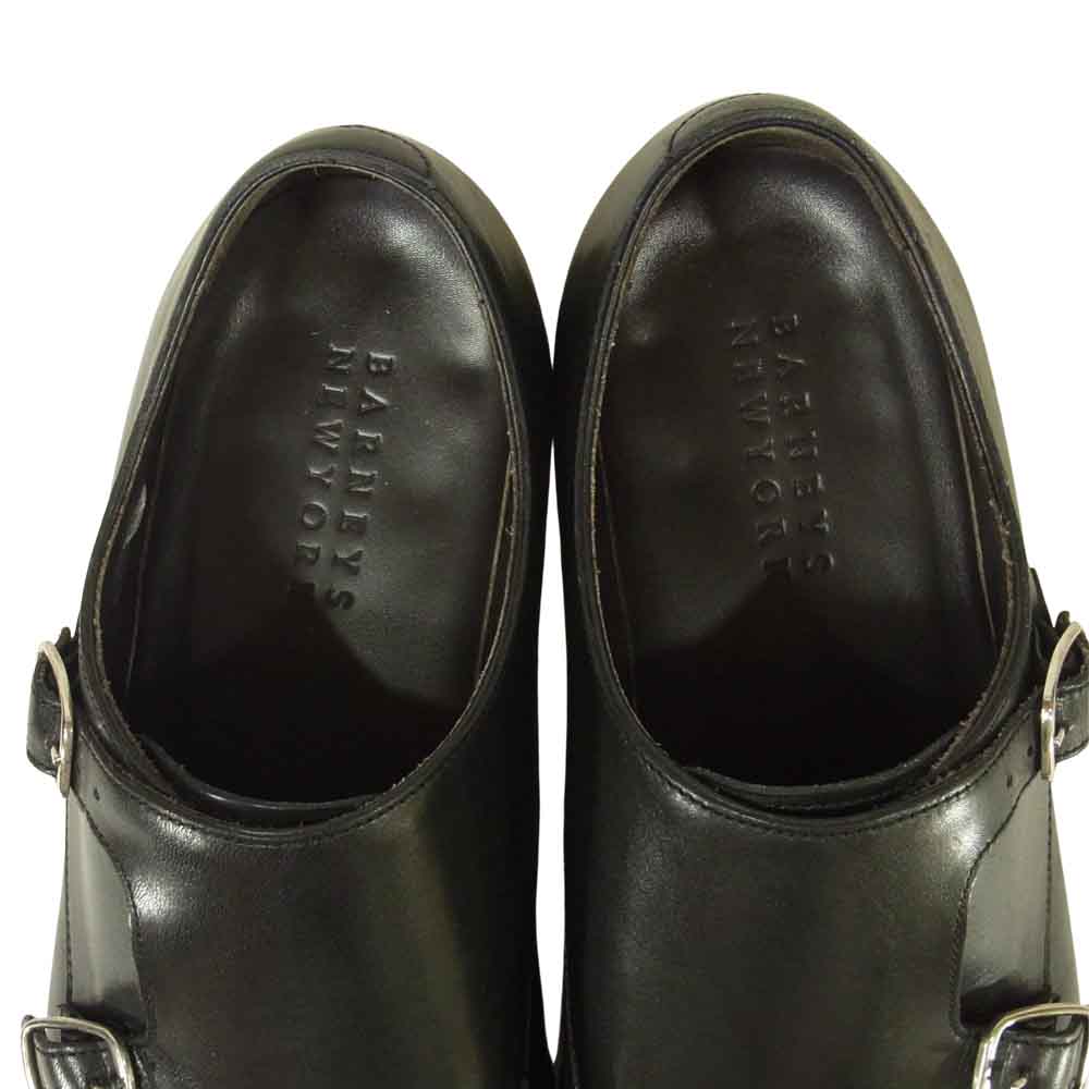 BARNEYS NEWYORK バーニーズニューヨーク BN16015 ダブルモンク ストレートチップ シューズ ブラック系 6.5【中古】