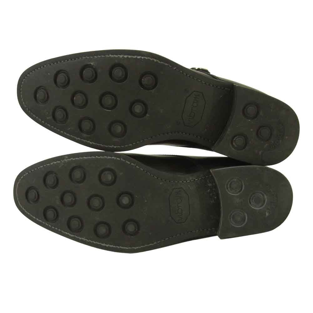 BARNEYS NEWYORK バーニーズニューヨーク BN16015 ダブルモンク ストレートチップ シューズ ブラック系 6.5【中古】