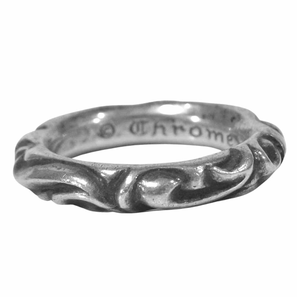 CHROME HEARTS クロムハーツ（原本無） スクロール バンド シルバー 925 リング シルバー系 17号【中古】