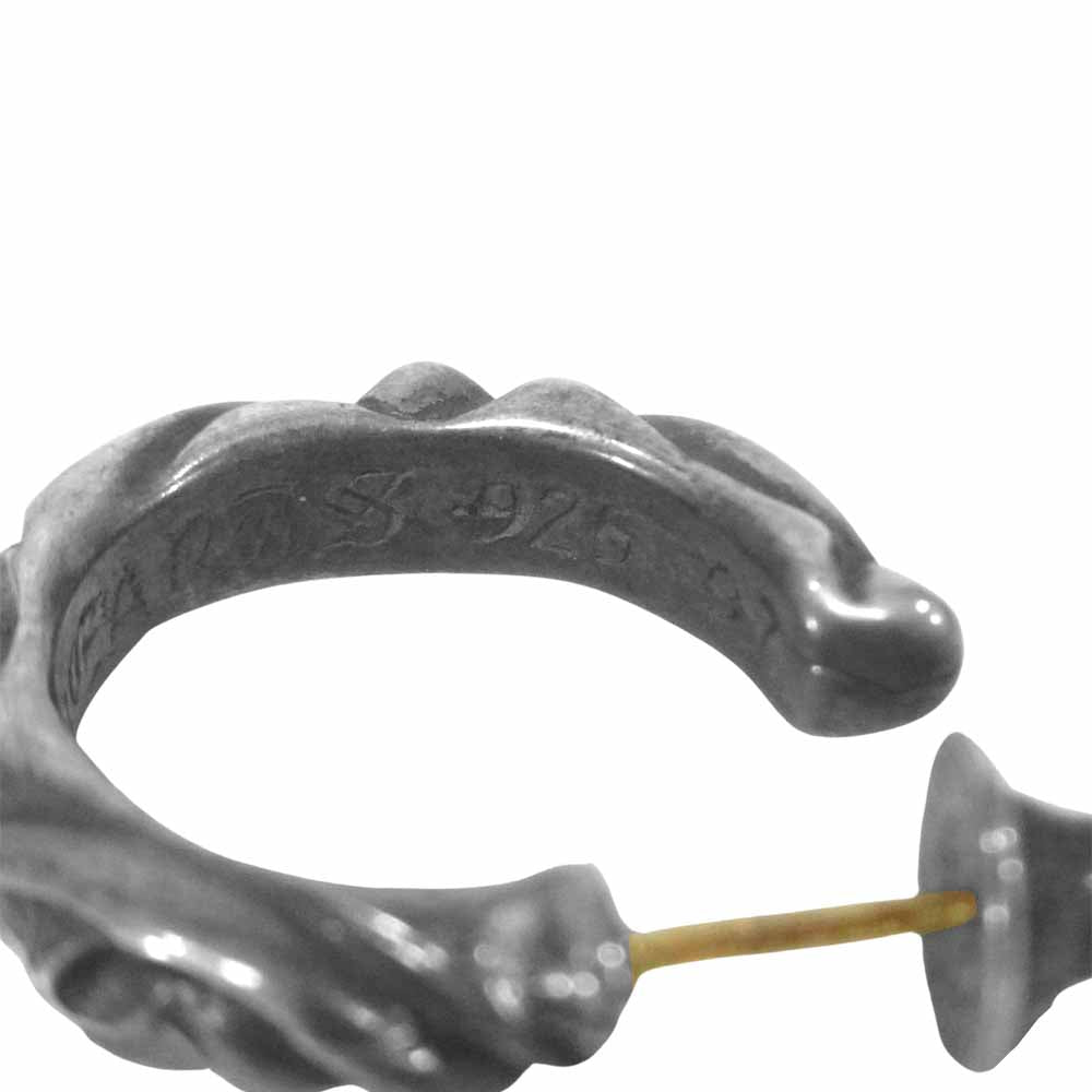 CHROME HEARTS クロムハーツ（原本無） スクロール フープ シルバー 925 ピアス シルバー系【中古】