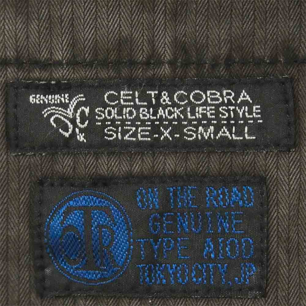 Celt&Cobra ケルト&コブラ 裾ジップ ヘリンボーン オーバーオール コットン 日本製 グレー系 XS【中古】