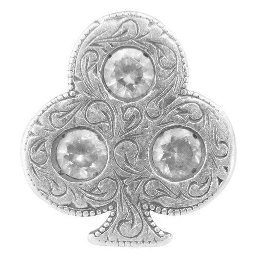 アンチドート × クーティー COOTIE ENGRAVED CLUB RING オーナメント彫り クローバーピンキーリング シルバー系 10号程度【中古】