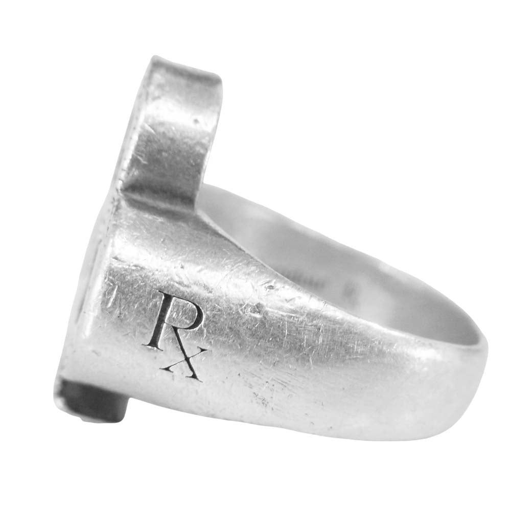 アンチドート × クーティー COOTIE ENGRAVED CLUB RING オーナメント彫り クローバーピンキーリング シルバー系 10号程度【中古】