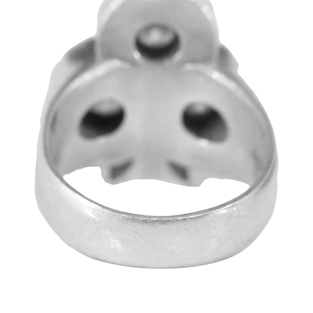 アンチドート × クーティー COOTIE ENGRAVED CLUB RING オーナメント彫り クローバーピンキーリング シルバー系 10号程度【中古】