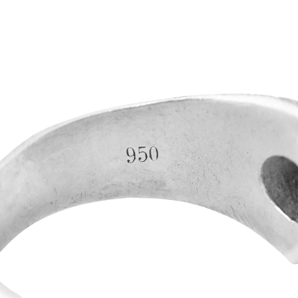 アンチドート × クーティー COOTIE ENGRAVED CLUB RING オーナメント彫り クローバーピンキーリング シルバー系 10号程度【中古】