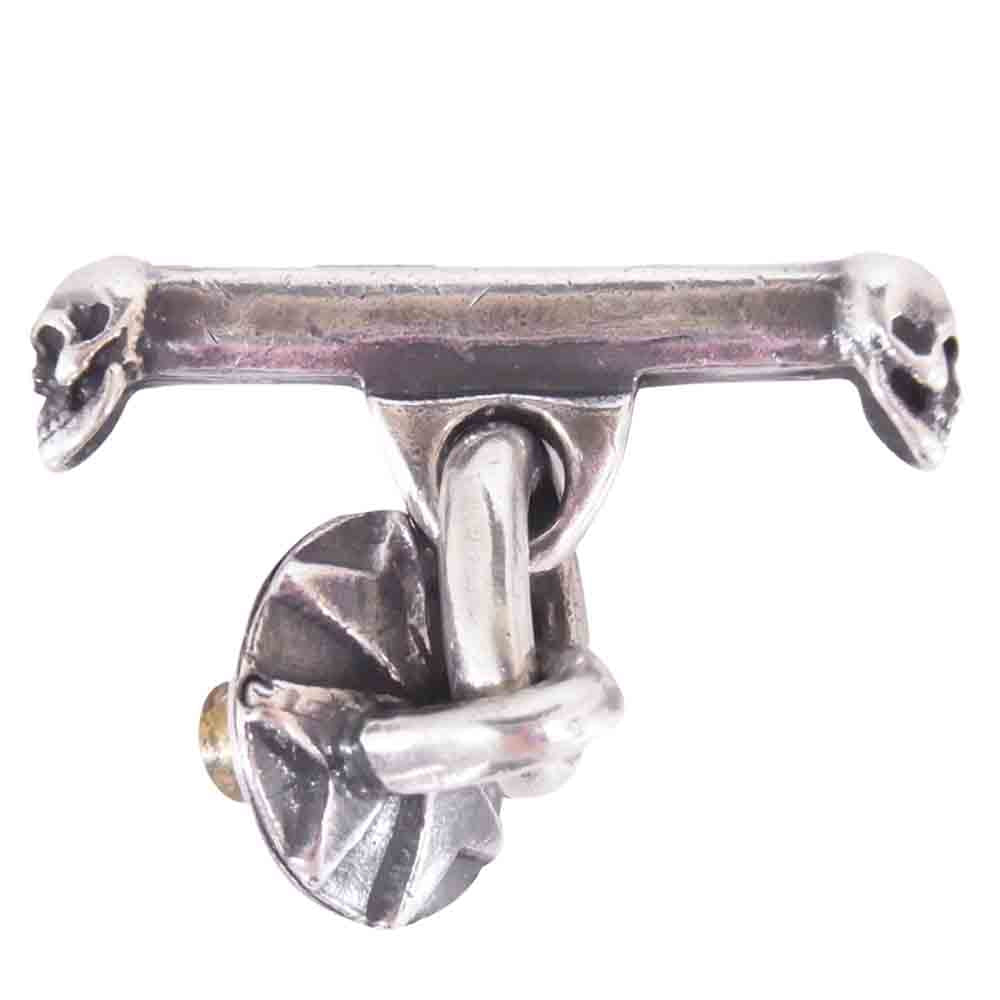 GABOR ガボール Skull T-bar スカル Tバー チェーン チャーム 骸骨モチーフ シルバー系【中古】
