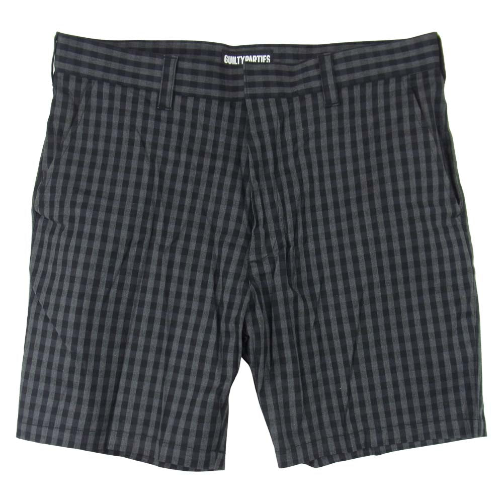 WACKO MARIA ワコマリア 15SS 15SS-P-02 Gingham Check Half PNT ギンガムチェック ハーフパンツ グレー系 L【美品】【中古】