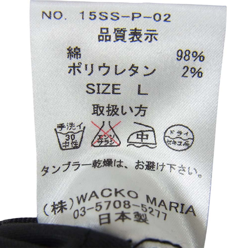 WACKO MARIA ワコマリア 15SS 15SS-P-02 Gingham Check Half PNT ギンガムチェック ハーフパンツ グレー系 L【美品】【中古】