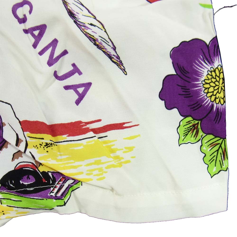WACKO MARIA ワコマリア JAMAICA ジャマイカ ハワイアンショーツ ホワイト系 L【美品】【中古】