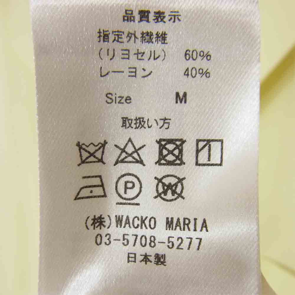 WACKO MARIA ワコマリア 天国東京オープンカラー開襟シャツ イエロー系 M【美品】【中古】