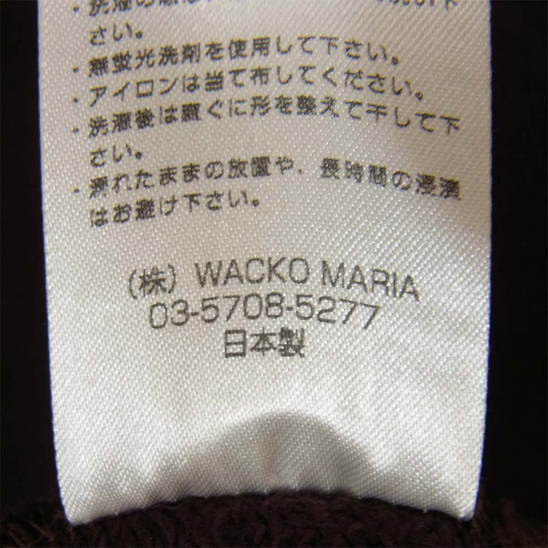 WACKO MARIA ワコマリア 18AW WASHED HEAVY WEIGHT CREW NECK SWEAT ROCKERS ロゴ ヘビー スウェット ブラウン系 L【中古】