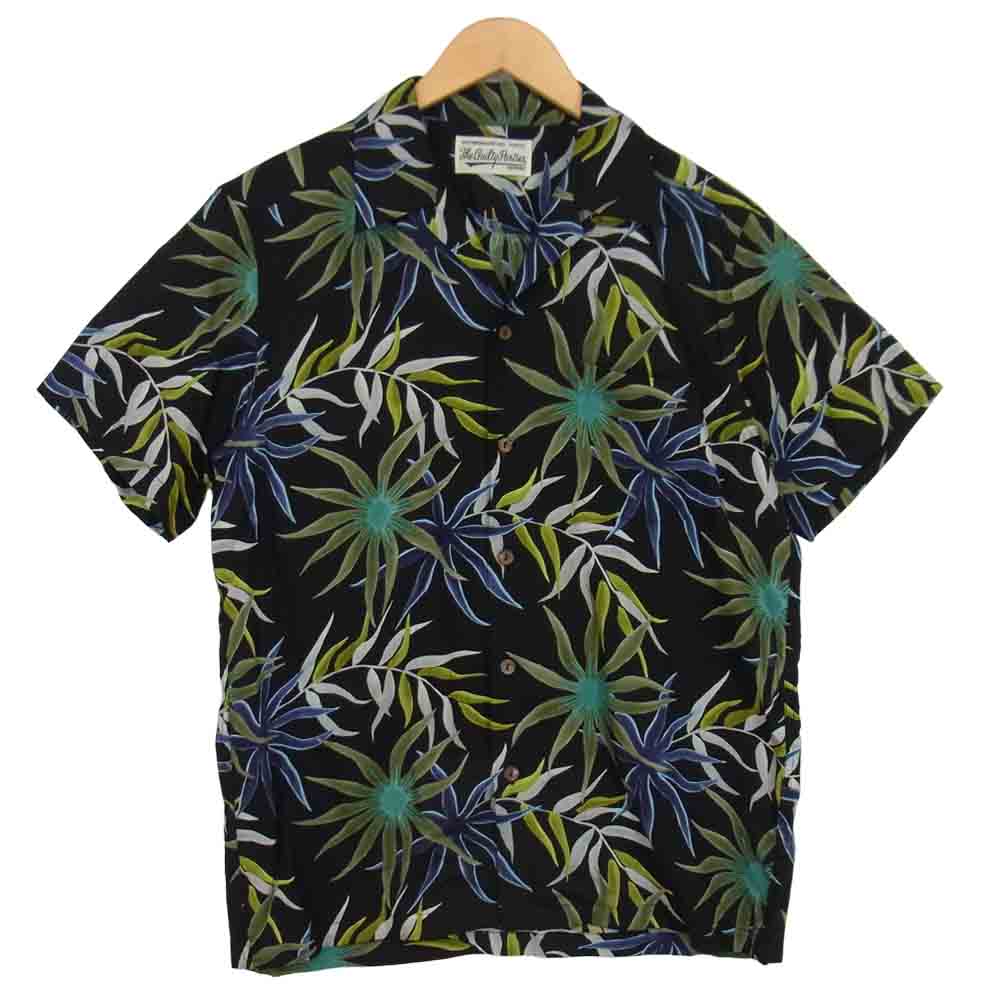 WACKO MARIA ワコマリア 16SS PRINTED FLOWER S/S HAWAIAN SHIRT プリント フラワー ハワイアンシャツ ブラック系 L【美品】【中古】