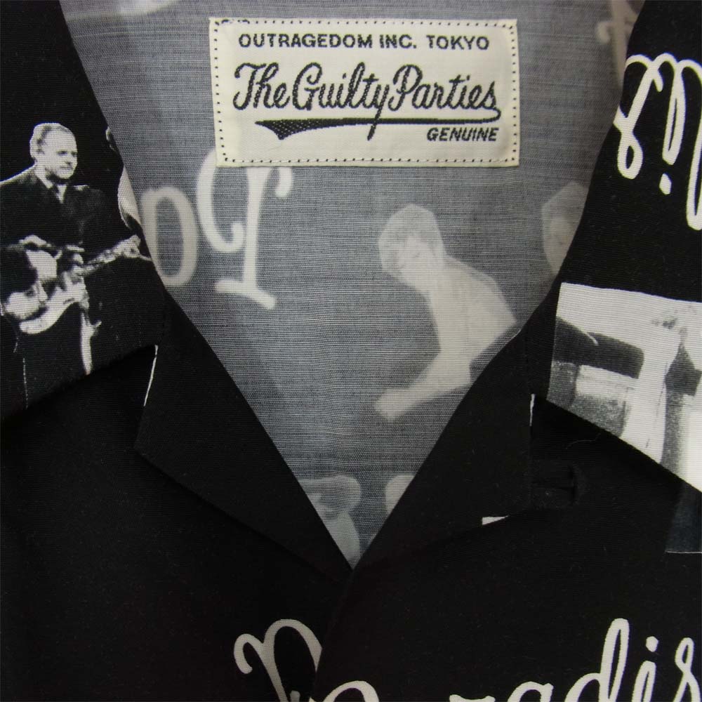 WACKO MARIA ワコマリア 19SS 19SSE-WMS-HI01 ROCKABILLY S/S HAWAIIAN SHIRT ロカビリー ハワイアンシャツ ブラック系 L【美品】【中古】